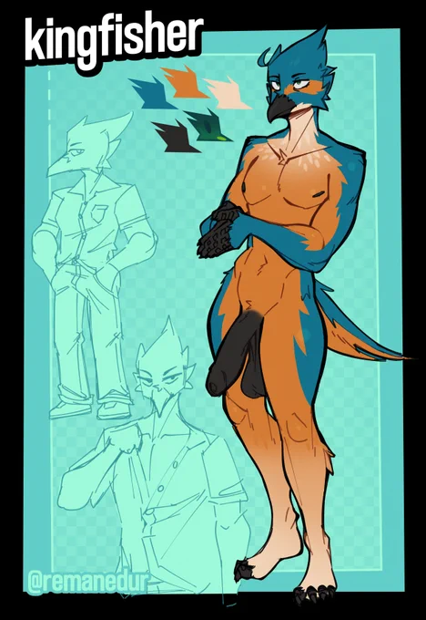 kingfisher bird adopt auction running for him below