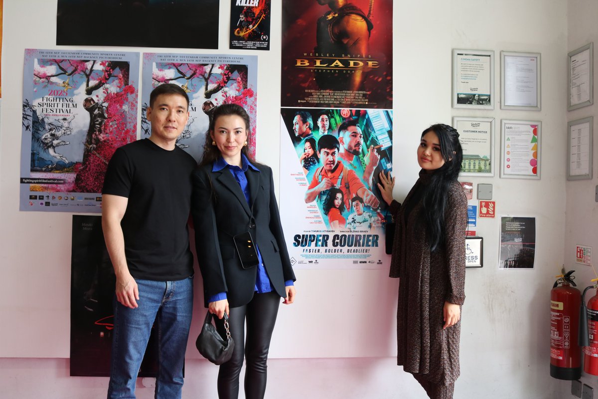 FSFilmFestival's tweet photo. At #FSFF2025, we screened Super Courier, directed by Olzhas Ibraev

#SuperCourier #OlzhasIbraev #TimurBaktybayev #FightingSpiritFilmFestival #10thanniversary #hackneypicturehouse #kazakhcinema #fsff #filmfestival https://t.co/2VhhfNYWou