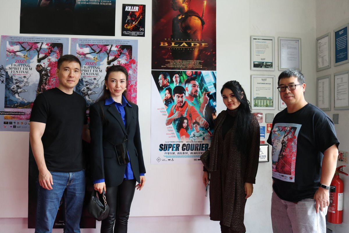 FSFilmFestival's tweet photo. At #FSFF2025, we screened Super Courier, directed by Olzhas Ibraev

#SuperCourier #OlzhasIbraev #TimurBaktybayev #FightingSpiritFilmFestival #10thanniversary #hackneypicturehouse #kazakhcinema #fsff #filmfestival https://t.co/2VhhfNYWou