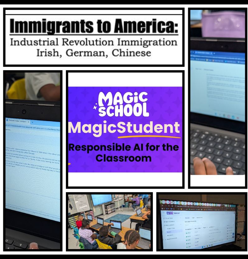 Mrs. Haller’s class used MagicSchool’s Character Bot to interview immigrants from the Industrial Revolution! 🧳💬 We love seeing our stars so engaged in learning! 🌟 #StudentEngagement #MagicSchoolAI #OurStarsShineBright