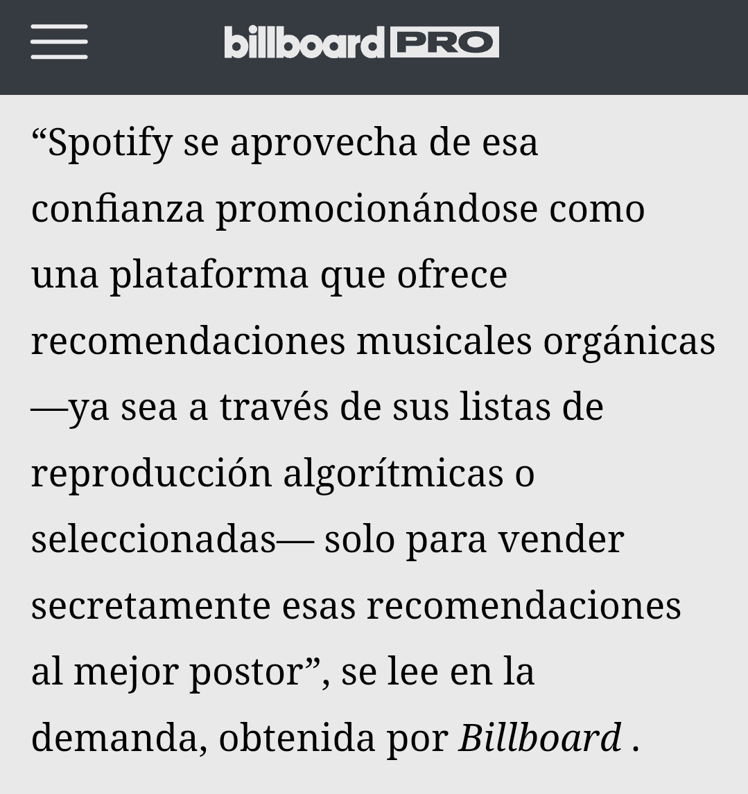 Matt_W0lft's tweet photo. Y luego dicen que no es verdad, si es bastante obvio.

La payola digital de Spotify si existe. https://t.co/NQ7nkpBrHb