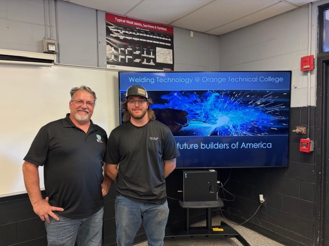 Noah Rhodes graduated from OTC in May 2024 and is now the lead welder at Sky Blue Glazing in Orlando! He operates the laser cutter, in addition to welding and fabrication, and is an active participant on South Campus’ Welding Advisory Board. Way to go! #OTCAlumni