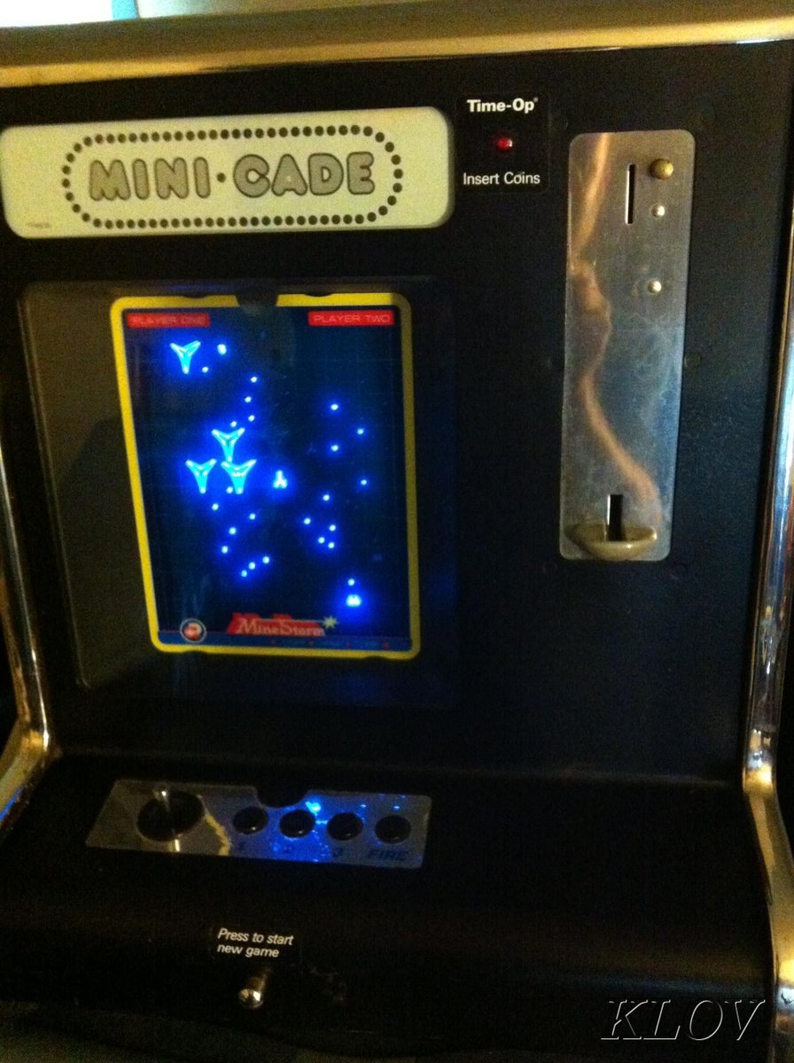 The Minicade is a tabletop coinoperated Vectrex conversion built in 1982 by  ESI in Boston.

Pic: arcade-museum.com

@vectrexon