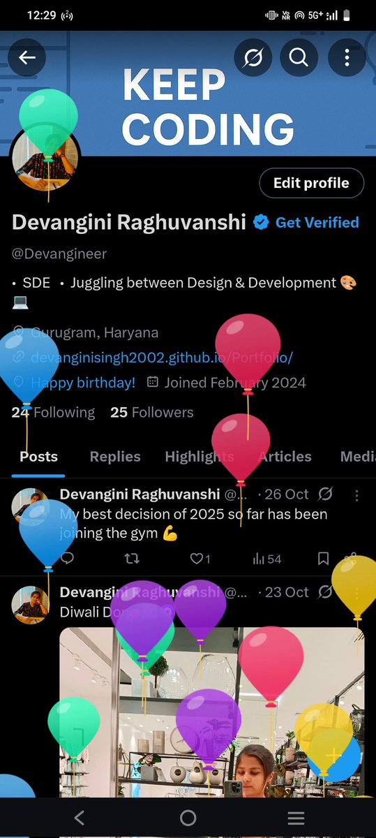 Devangineer's tweet photo. X knows better it’s my day ❣️ https://t.co/Kvgad2ygQ6