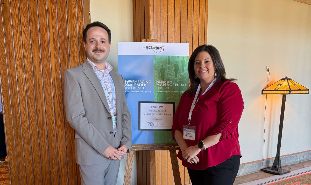 NorthStateBank's tweet image. “Leadership is not a destination, it’s a journey.”
That was just one of the many takeaways from the @NCBankers NC Emerging Leaders Conference, where Office Operations &amp;amp; Training Manager 𝗥𝘆𝗮𝗻 𝗠𝗼𝗿𝗴𝗮𝗻 moderated a leadership panel with executive bank team members.