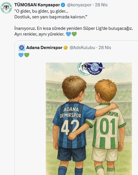 İyi günde dostun çok olur önemli olan kötü gününde Dostum dediğinin yanında olmaktır.
AdanaDemirspor  yok olmasın ilelebet yaşasın!
#AdanaDemirsporYürüyüşü