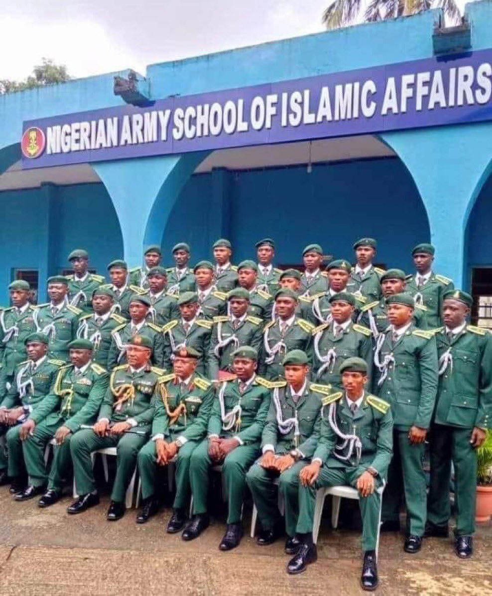 ChinasaNworu's tweet photo. When the Nigeria military in a so- called secular country create  school of Islamic affairs in the Military, why won’t they produce terrorist and also recruit terrorist ?
Think deep ! 
Don’t  be deceived https://t.co/Xb8orBv0nD