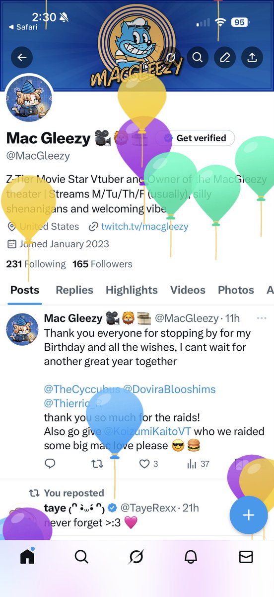 It’s my Birthday and I am one year older 🥳 can’t wait for another great one with all of you

Thank you <a href="/catsu_nyan/">Catsu 🍡🎀 ⓛⰙⓛฅ VGEN open</a> for making such an amazing artwork for me