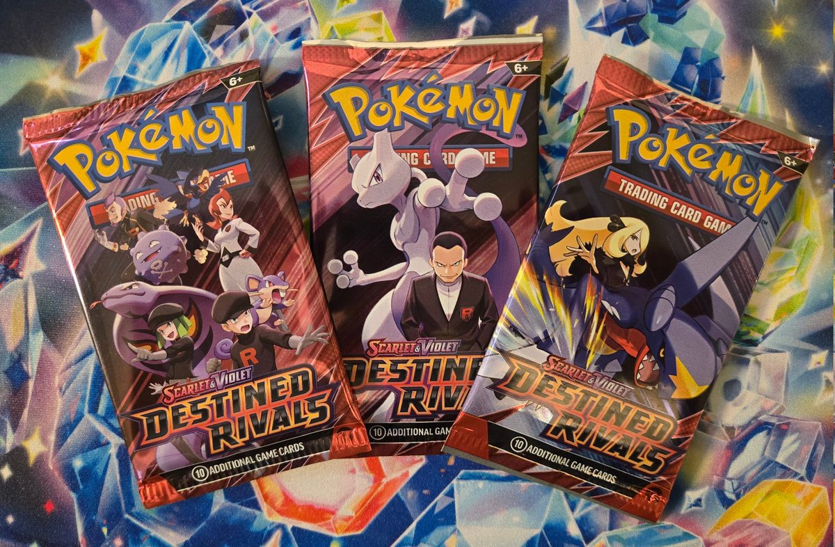 MythicCardz's tweet photo. ⏰️ Reminder: Giving away these three Destined Rivals Pokémon booster packs tomorrow!

To Enter: ❤️ Like & Follow  

If you already entered on the original post no need to do anything, you are already entered in this giveaway.

Winner will be announced as a reply to the original post.