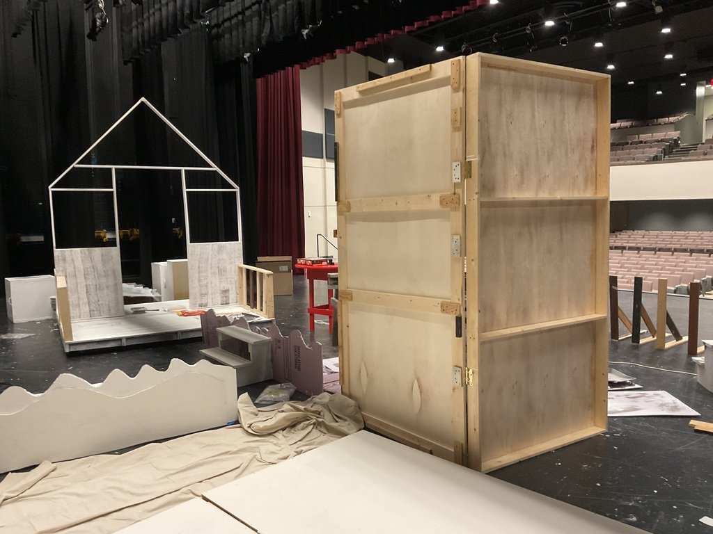 Ms. Heather Hooten and her Theater Tech 1 class learn how to design set pieces, build mock-ups of the design, and then show off the finished product. This set design can be seen in Thespian Troupe #3131's presentation of Almost Maine, November 13, 15 and 16.