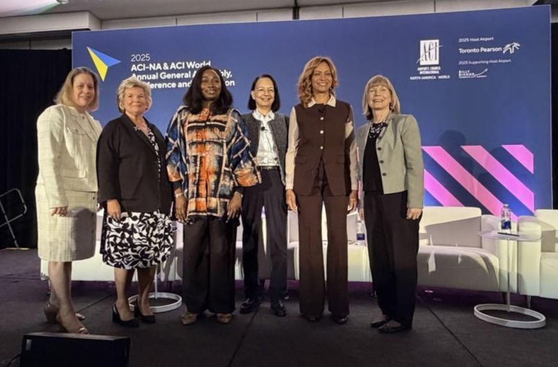 Cxe_Inc's tweet photo. CXE’s President, Lise D'Andrea, had a fantastic time at ACI World 2025 in Toronto! The event brought together airport and aviation leaders from around the globe to share insights, innovations, and strategies shaping the future of passenger experience. https://t.co/2q1BacDktm