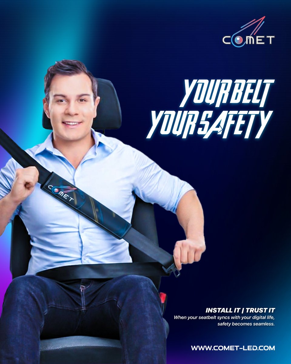 CometLEDusa's tweet image. Install it. Trust it. When your seatbelt syncs with your digital life, safety becomes seamless.

#ConnectedSafety #IoTSafety #AppIntegration #SmartSeatbeltSystem