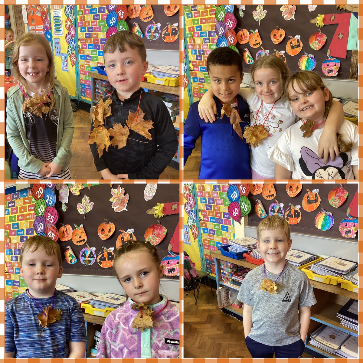 HolyChildPSBel's tweet image. P3a made natural pictures and necklaces using leaves, sticks and acorns they collected. 🍁 🌿🍂🍃

#SharingCaringLearning #outdoorclassroomday #outdoorlearning @OutdoorClassDay