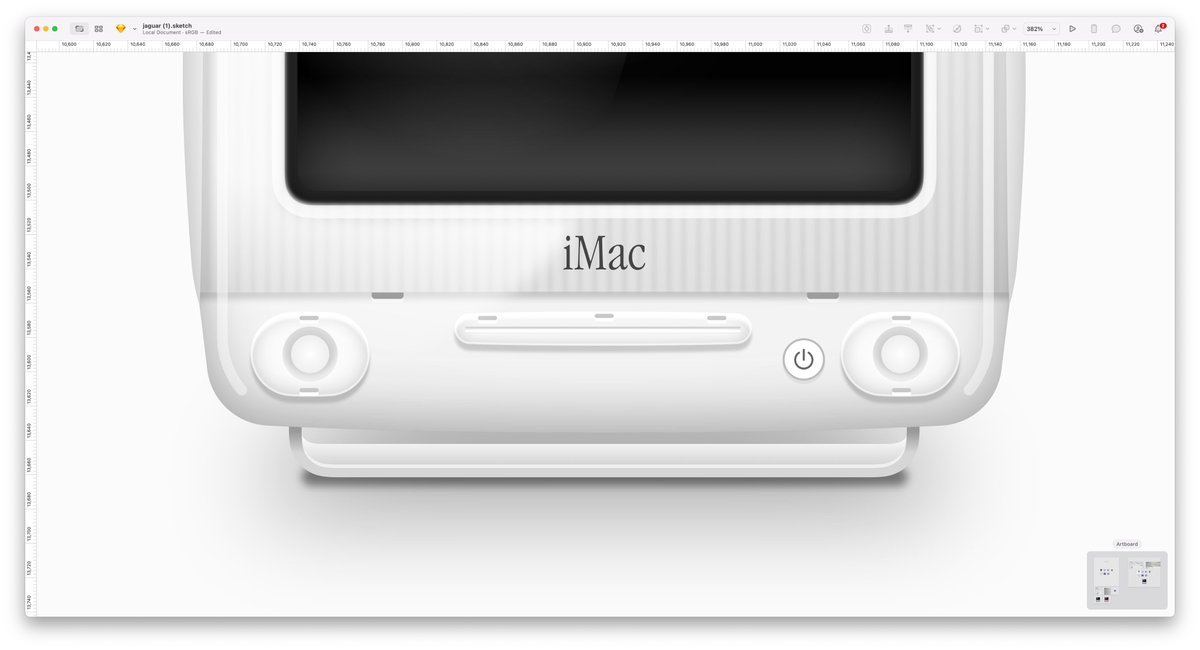 Since the aqua hype is everywhere - here’s my story. Back in 2018 I started working on my personal portfolio inspired by early Apple Y2K aesthetics, as a small homage to my design beginnings. First step was rebuilding the Aqua + brushed metal UI in <a href="/sketch/">Sketch</a>