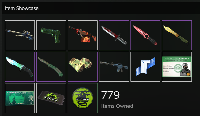 What's your Counter-Strike item showcase looking like?