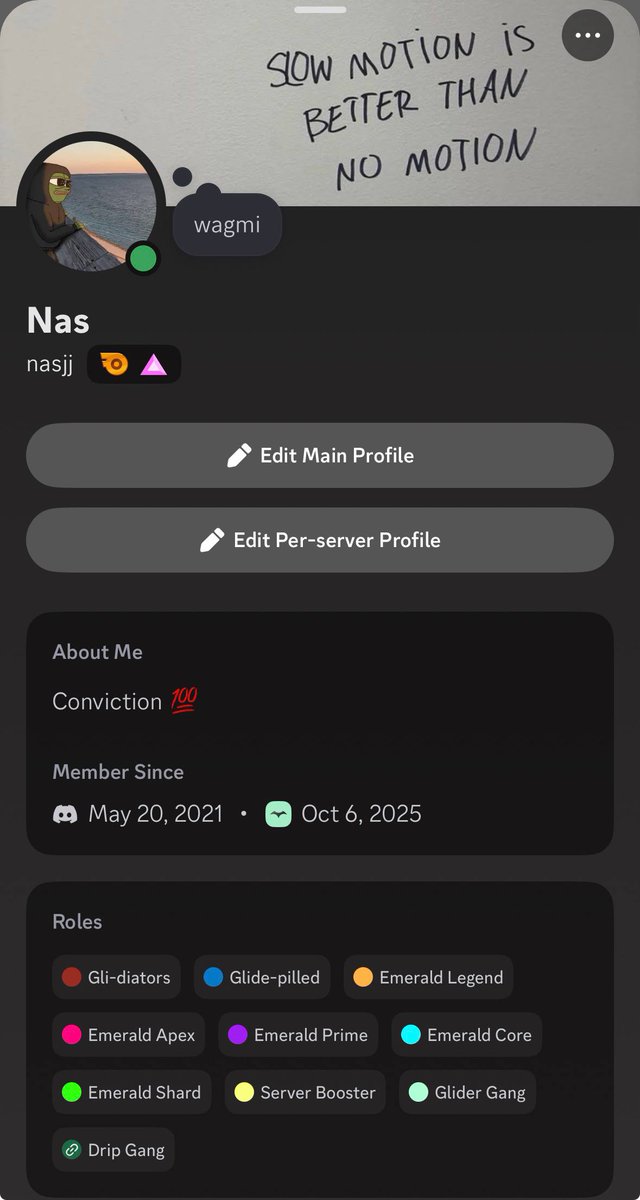 Today makes it a month since joining the
<a href="/glider_fi/">Glider</a> community,  

and I've been able to get the LEGEND role.  

This journey has been incredible, and I'm more bullish than ever on what Glider is all about.  

Emeralds will be UNAVAILABLE from November 8th, so this is the last