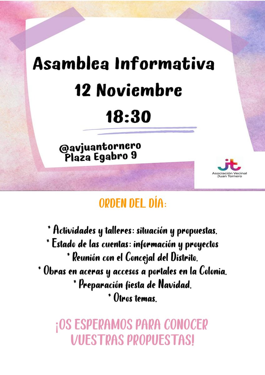 Asociación Vecinal Juan Tornero tweet media