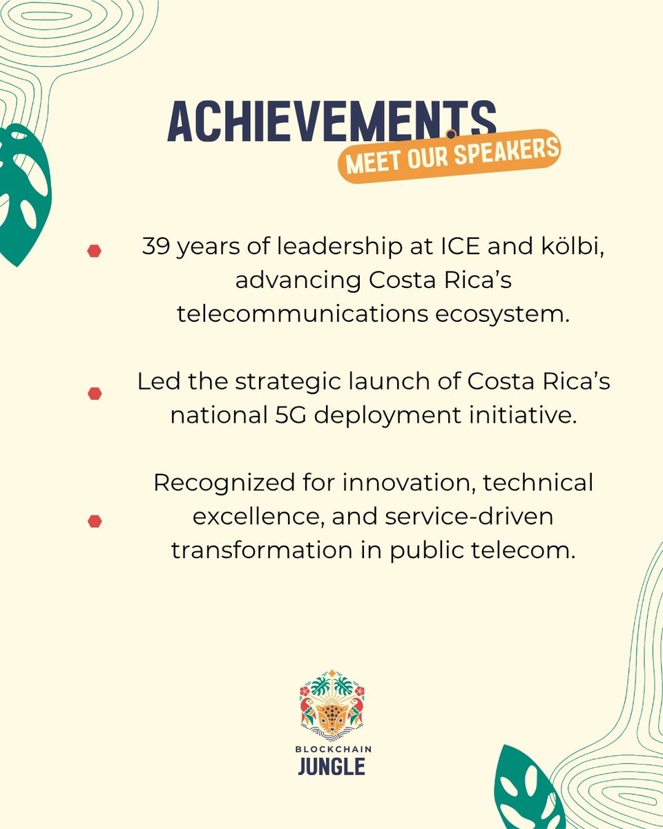 🔥 Adolfo Arias Echandi Takes the Stage at #BlockchainJungle2025 !
The wait is over! Entrepreneur and innovation leader Adolfo Arias Echandi is joining us for the event that's about to change EVERYTHING.
Learn from Adolfo's expertise in tech entrepreneurship, digital