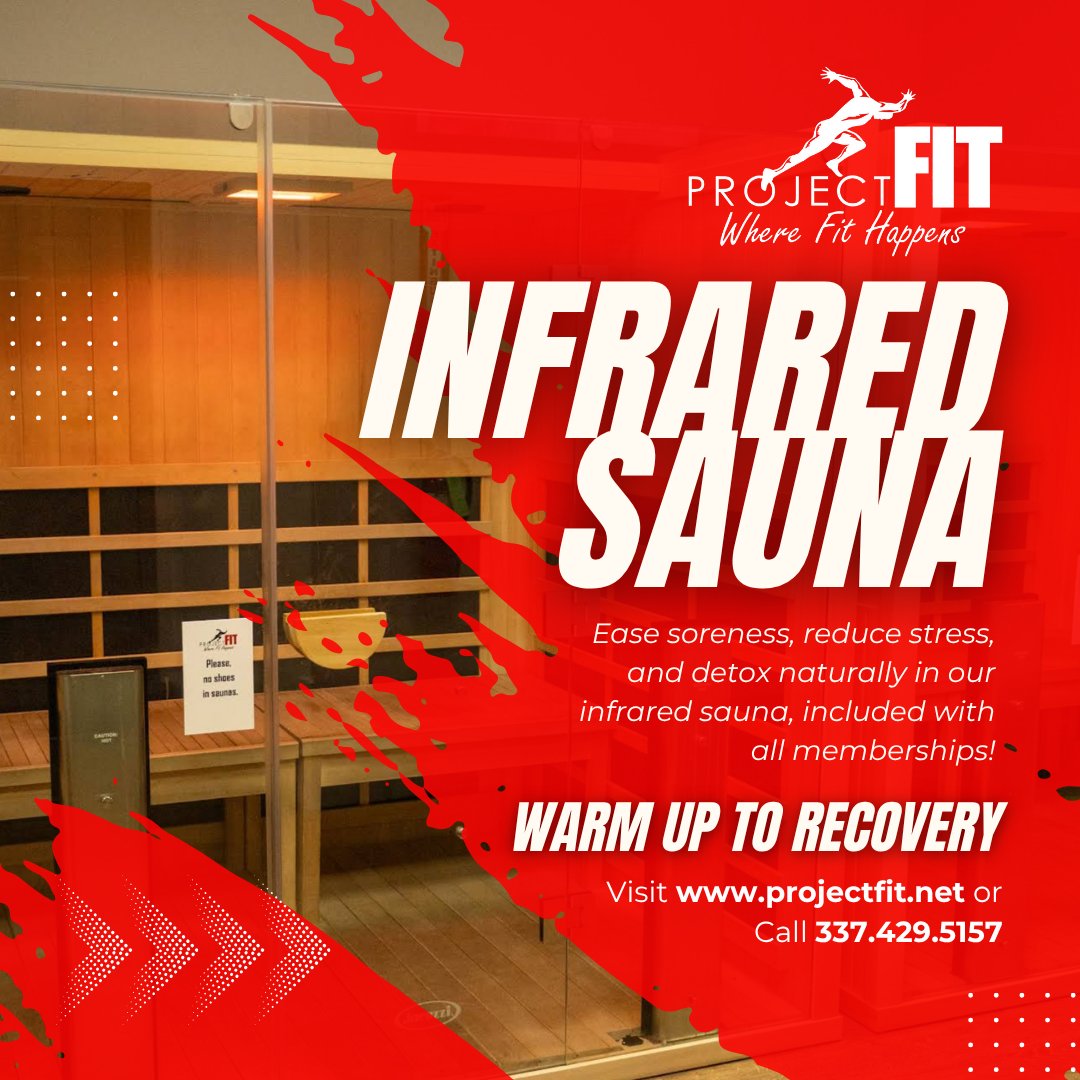 ProjectFit_LC's tweet image. Warm up to recovery. 🔥 

Ease soreness, reduce stress, and detox naturally in our infrared sauna, included with all memberships!