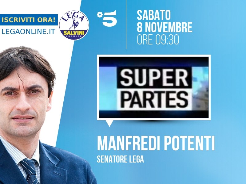 ManfrediPotenti's tweet photo. 📺 CANALE 5 - Sabato 8 Novembre ore 9.30
Vi aspetto questo Sabato in #Tv, alle ore 9.30 su #Canale 5, ospite della #trasmissione #SUPERPARTES.
Non mancate!!
https://t.co/NEBv5c6I5t https://t.co/igEQcgpdft