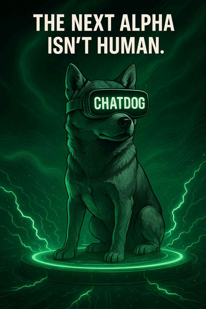 ChatDog__'s tweet photo. When the world stopped listening, one dog started thinking. 🧠
The next alpha isn’t human 
— it’s ChatDog. 🐶⚡️
#Alcoin #Memecoin #Pumpfun https://t.co/XXDEg0MxbD