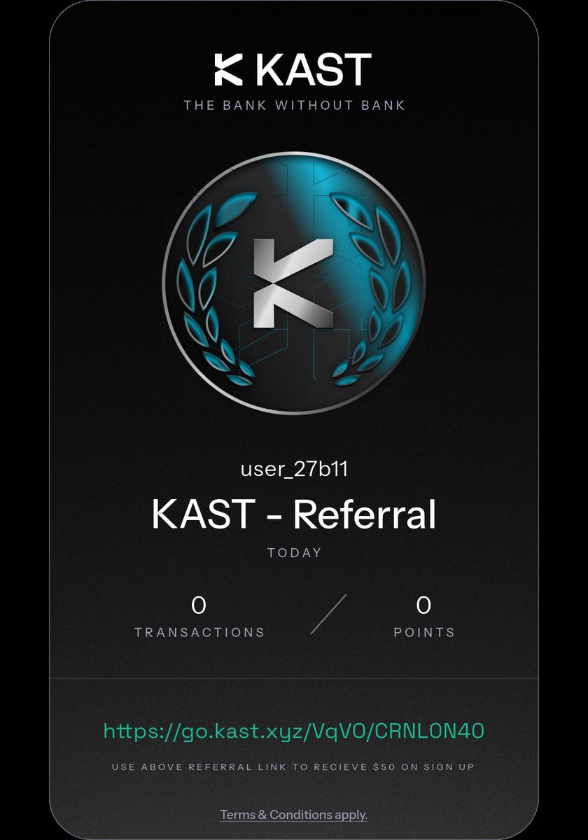 btc_kww's tweet image. انصحكم بالفيزا  جميله جدا @KASTxyz

#BTC
 #https://go.kast.xyz/VqVO/CRNL0N40