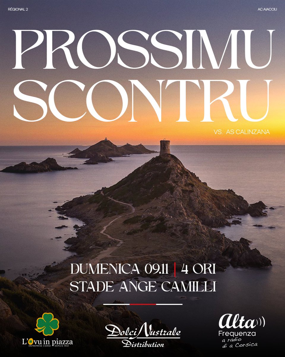 𝗠𝗨𝗕𝗜𝗟𝗜𝗦𝗔𝗭𝗜𝗢𝗡𝗜

Dimanche, nos Acéistes comptent sur votre soutien pour la rencontre face à Calinzana !

L'ensemble du club est mobilisé pour vous accueillir au Stiletto : Buvette, Boutique et espace convivial pour la famille Bianca è Rossa.

Forza Aiacciu !