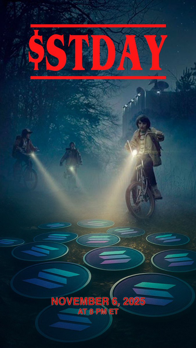 sthingsday's tweet photo. 🚨 $STDAY AIRDROP ALERT! 🚨
The Upside Down rewards the fast ones 👀
The first 100 to:
👣 Follow
🔁 Retweet
💬 Comment your wallet adress
Will receive an airdrop of 500,000 $STDAY each! 💰
#STDAY #StrangerThingsDay #Solana #Airdrop #Crypto #launchsol https://t.co/DS48Yya21x