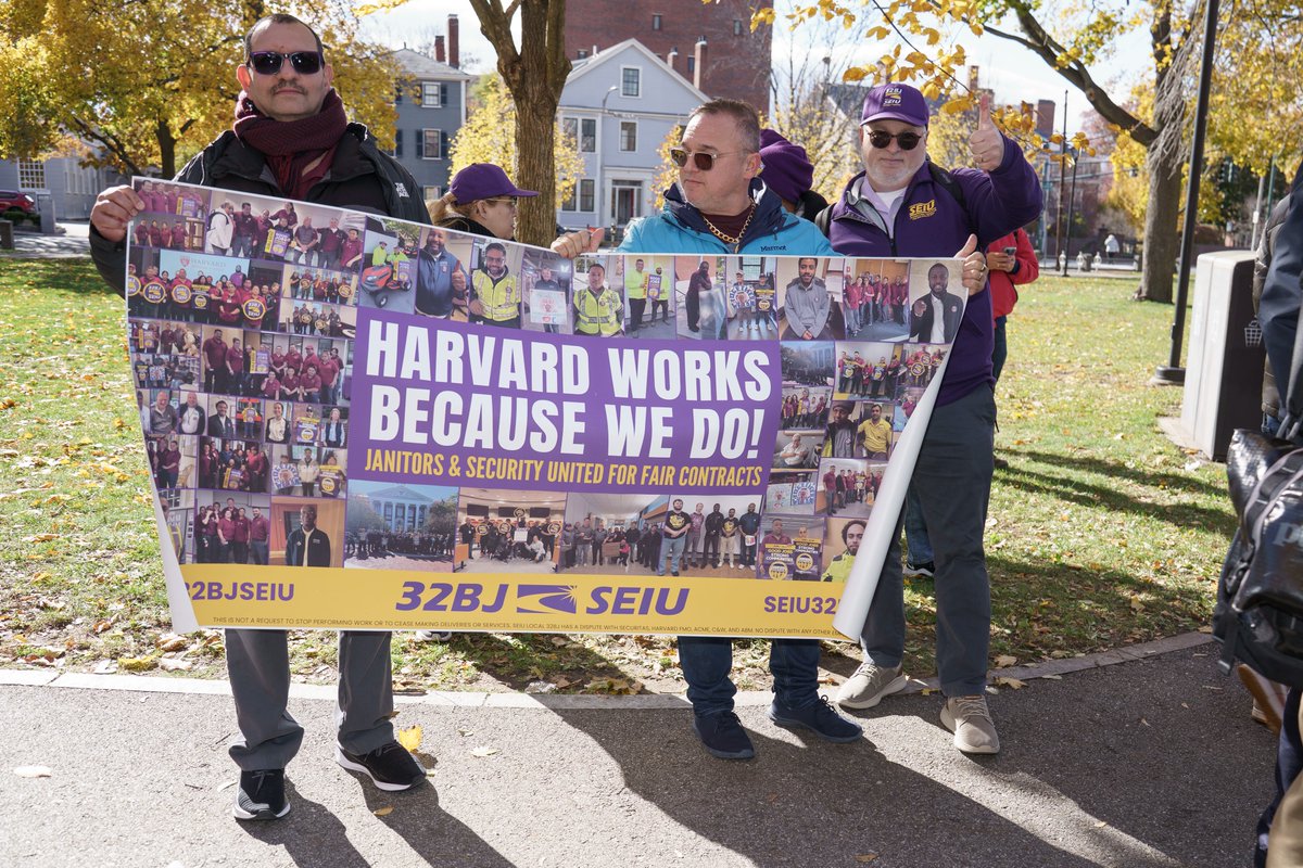 TODAY: <a href="/Harvard/">Harvard University</a> custodians and security guards held a rally on behalf of over 1,100 members currently in negotiations. 

With 10 days left until contract expiration, <a href="/Harvard/">Harvard University</a> has offered no wage increases for workers despite the high cost of living in MA. 

SHAME!