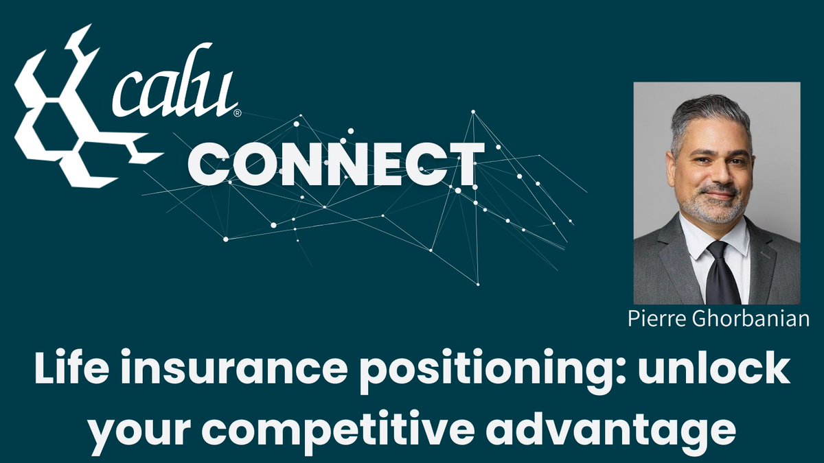 CALU members! Sign up today for our next CALU Connect and learn about “Life insurance positioning: unlock your competitive advantage.” Webinar happens on December 3, 2025 from 12:30 – 1:00 PM ET. Register at no charge 👇
calu.com/calu-connect/