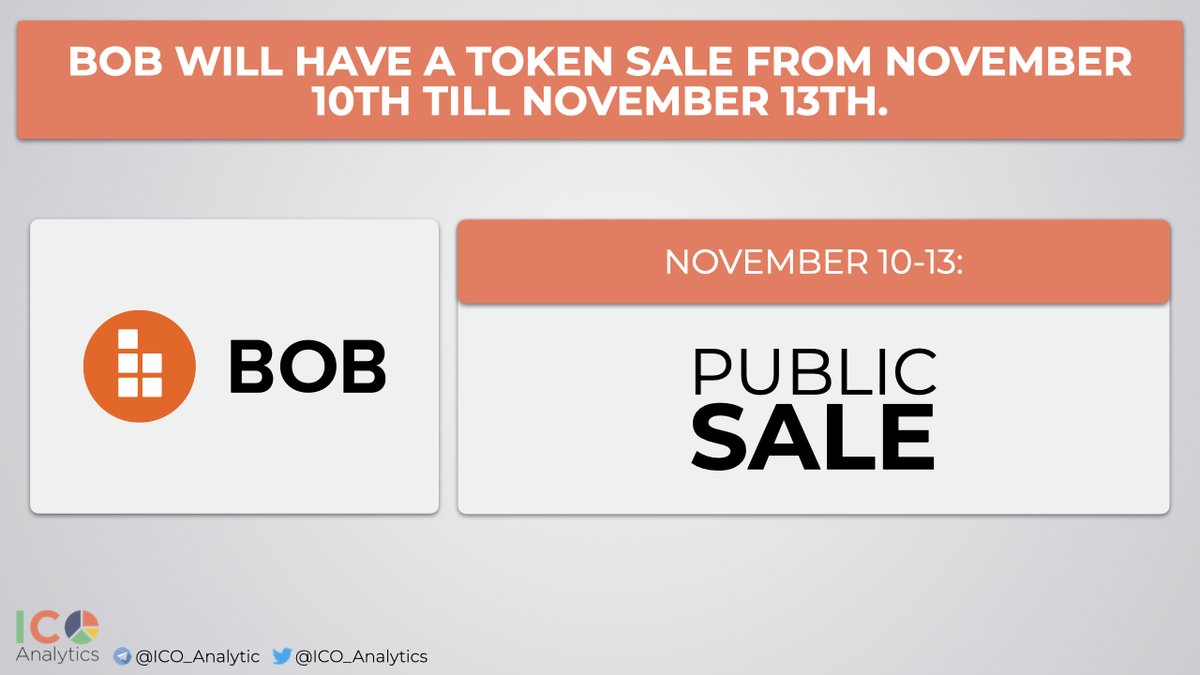 Bitcoin-focused DeFi startup @build_on_bob will have a token sale from  November 10th till November 13th. 4% of the token supply will be offered at  two valuations: $230M for general public (20% at