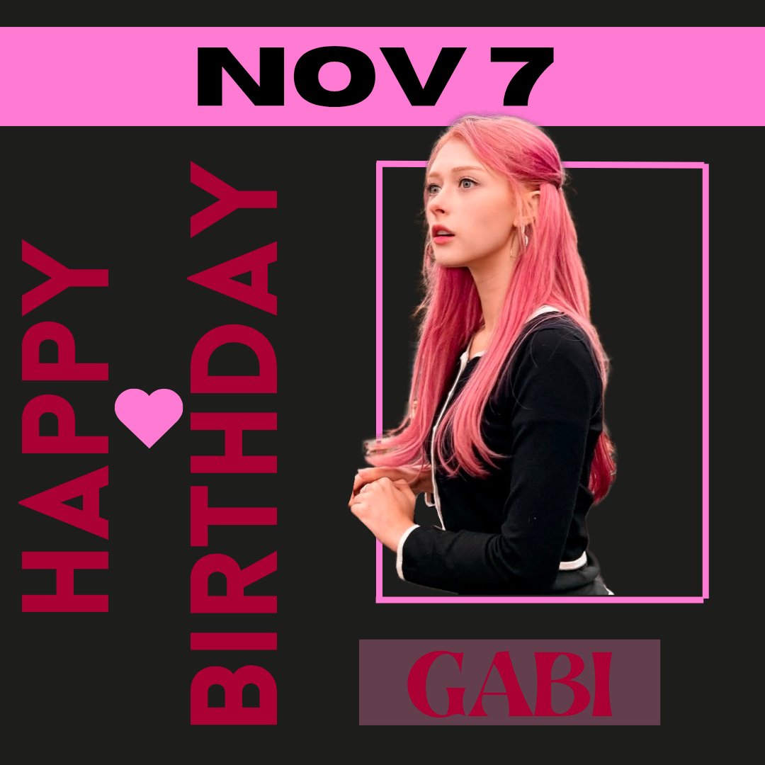 🐹11.07🐹
#HAPPYGABIDAY to our amazing Princess Gabi 🩷🩷

#BLACKSWAN #블랙스완