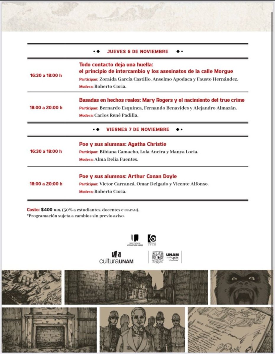 Una excelente oportunidad de participar en un gran y creativo evento, donde se fusiona el Arte literario con la #CienciaForense denominado "Auguste Dupin, de Literatura y Ciencias Forenses"
<a href="/UNAM_MX/">UNAM</a>
<a href="/FGRMexico/">FGR México</a> 
<a href="/Ciencia_UNAM/">Ciencia UNAM</a>