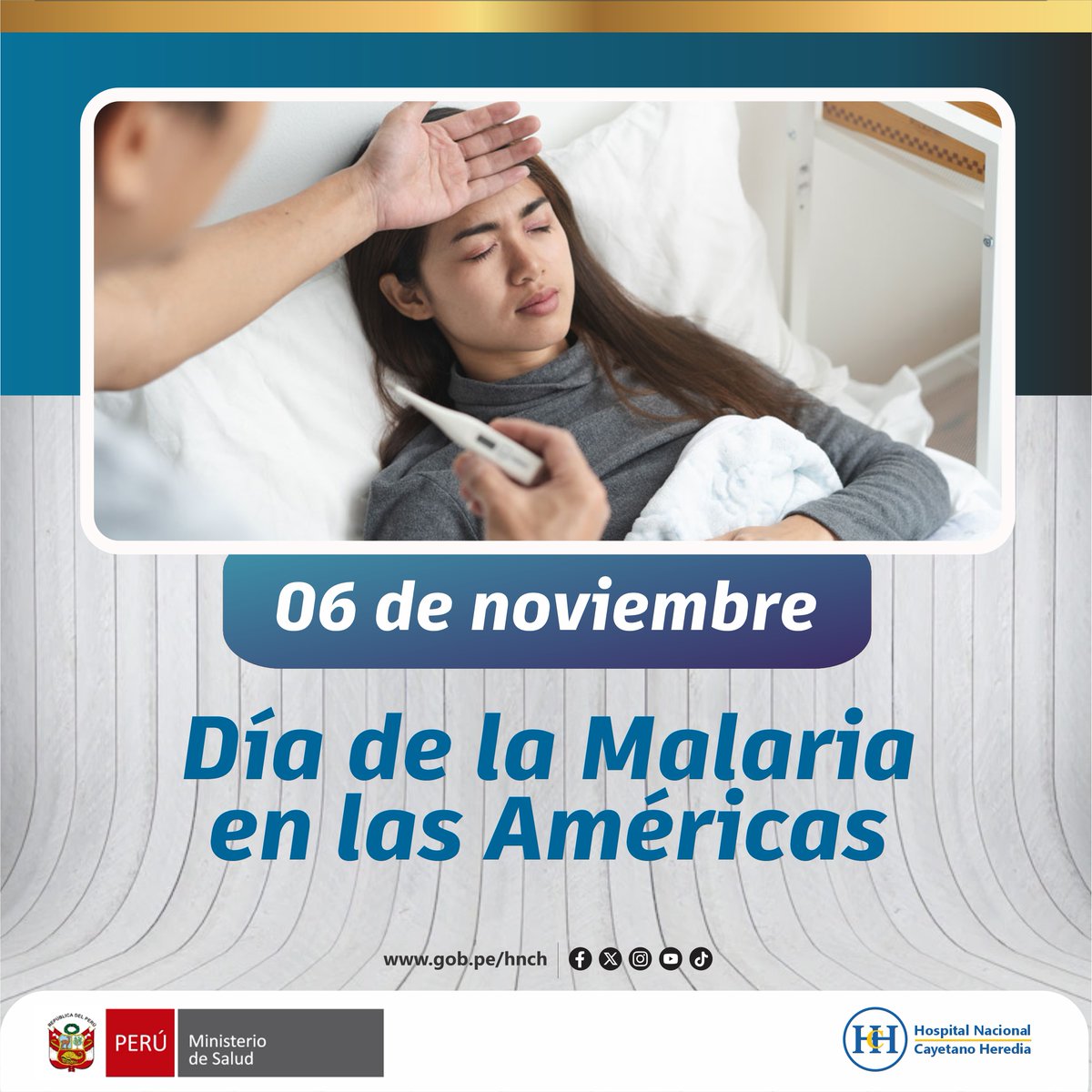 #HNCHEfemérides #06DeNoviembre| 🩺 Día de la Malaria en las Américas
En el Hospital Nacional Cayetano Heredia nos unimos a la lucha contra la malaria, una enfermedad prevenible y curable que aún afecta a miles de personas en nuestra región.