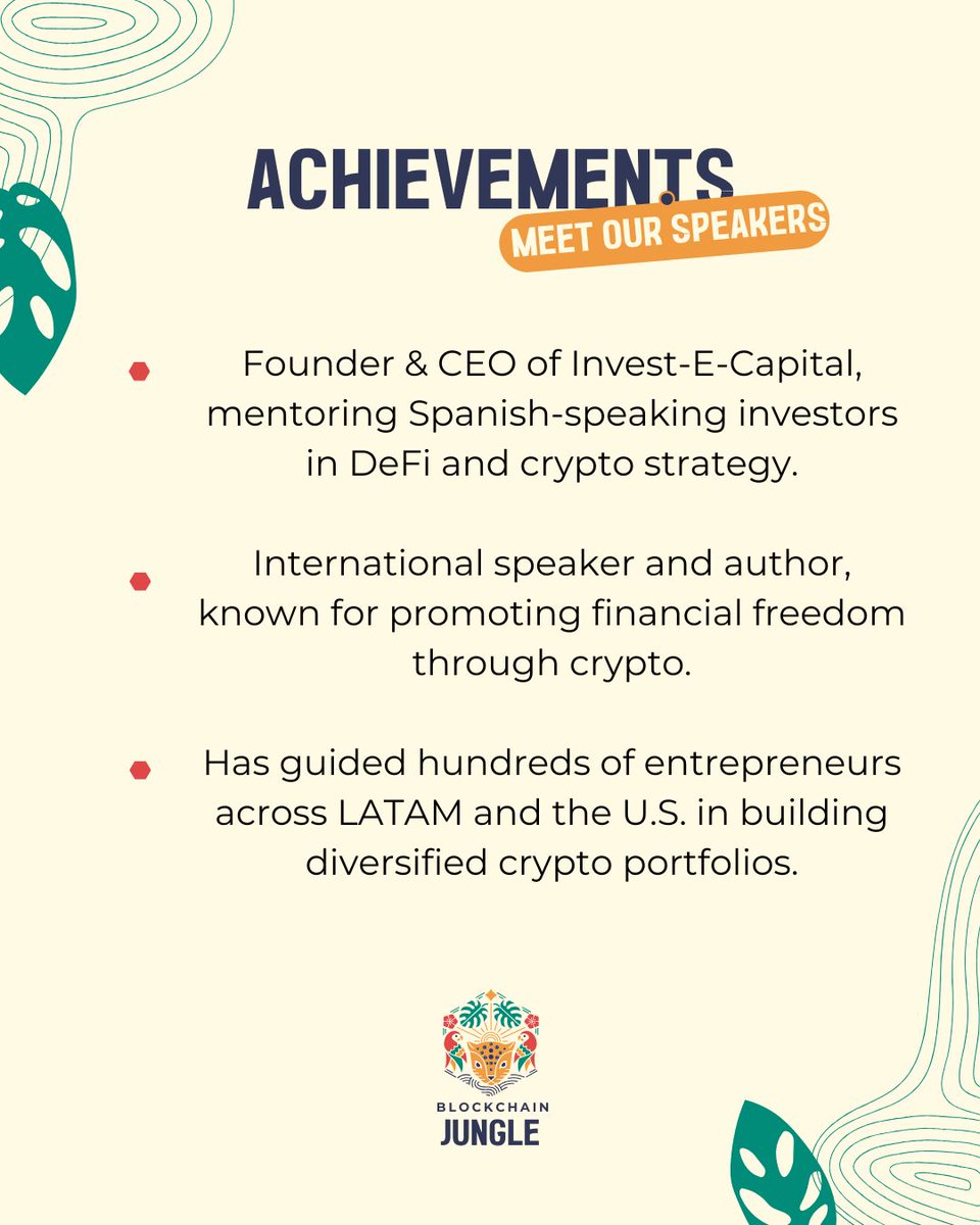 🔥 <a href="/ErikaSpnl/">Erika Espinal</a> Takes the Stage at #BlockchainJungle2025 !
The wait is over! Blockchain advocate and tech visionary Erika Espinal is joining us for the event that's about to change EVERYTHING.
Your journey into the future of tech starts here!

🗓 November 8–9 · CR Convention Center