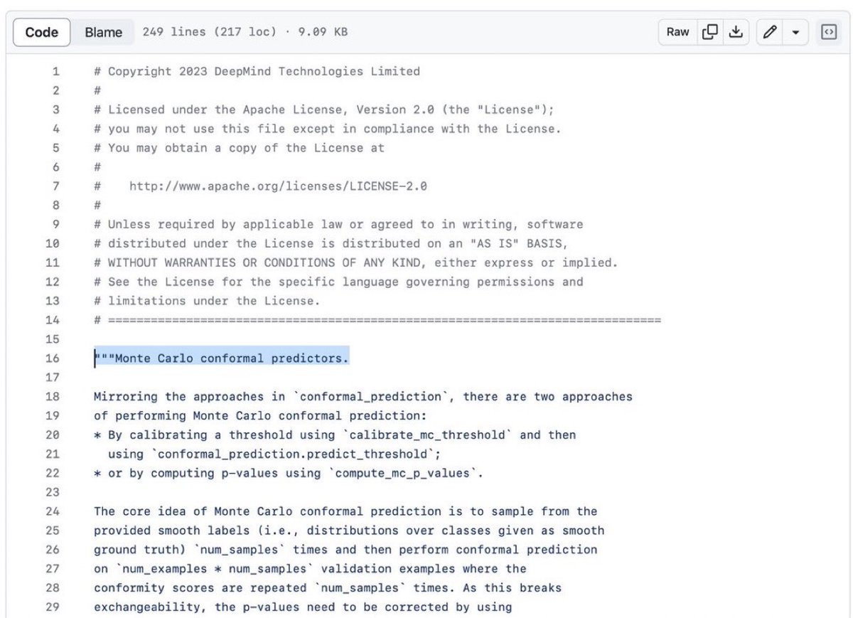 predict_addict's tweet image. RIP Monte Carlo @GoogleDeepMind  releases the code for Conformal Monte Carlo.

#conformalprediction