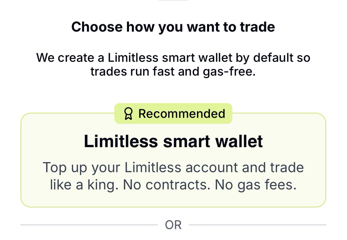 <a href="/trylimitless/">Limitless</a> The new <a href="/trylimitless/">Limitless</a> interface is just magnificentttttttt!! 🦋

So smoothhh !! 🧈🧈🧈

Not to mention, it’s new feature of Smart Wallet, making a big contribution in it 💚💚