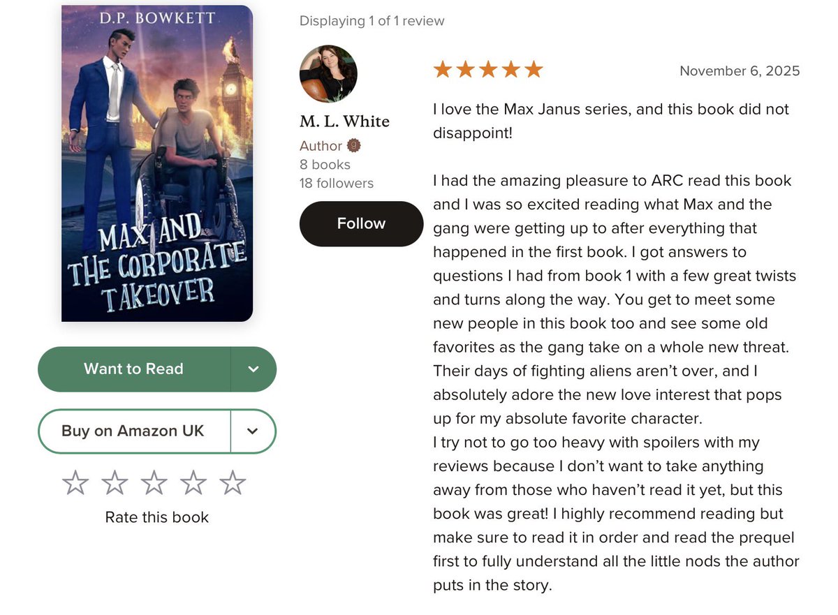 deanpb_author's tweet image. I received my first review on Max and the Corporate Takeover. I am overwhelmed #FeelingGood #BookReview