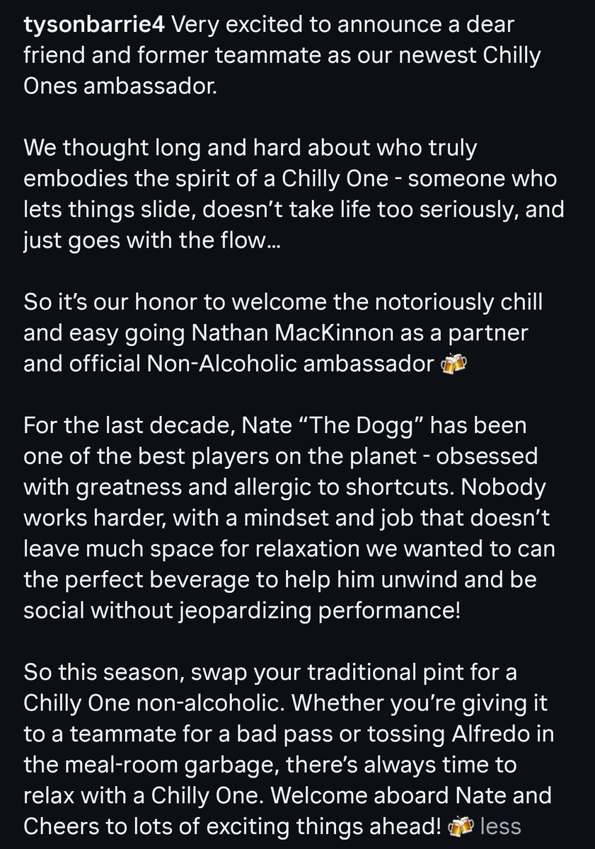 joelthesakic's tweet photo. Tyson Barrie announces his best pal Nathan MacKinnon as an ambassador for his company Chilly Ones https://t.co/QVEPe6VCuv