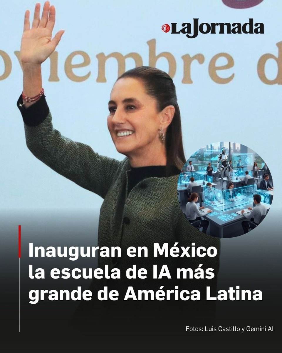 🤖 México inaugura el mayor centro de formación en IA de América Latina

El titular de la Agencia de Transformación Digital y Telecomunicaciones, José Antonio Peña Merino, anunció el inicio de operaciones del Centro Público de Formación en Inteligencia Artificial, que será la