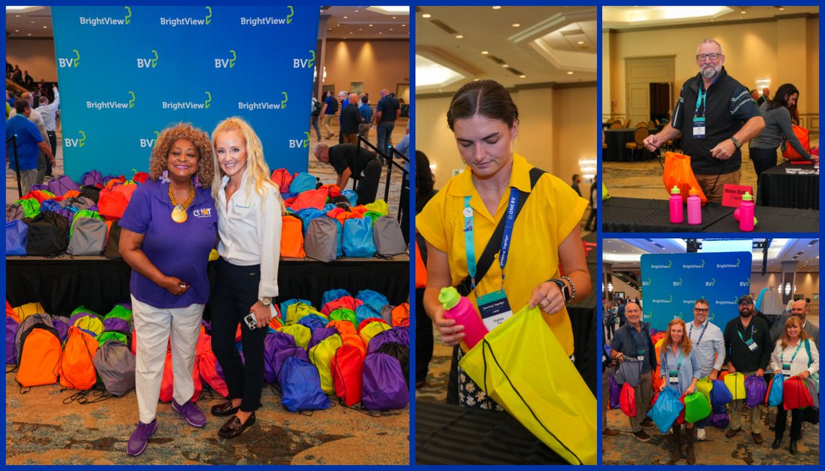 BrightView's tweet image. During our Leadership Summit, our team came together to support the Cedar Hill Action Team—an organization dedicated to uplifting youth and seniors in the Dallas community. As part of our community giveback, attendees assembled worthy kits and essential amenities.