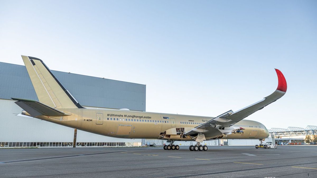 Qantas has released the first actual images of its “Project Sunrise” Airbus A350-1000 Ultra Long Range in Toulouse.

This week the aircraft will have engines and flight test instruments installed in preparation for testing next year.