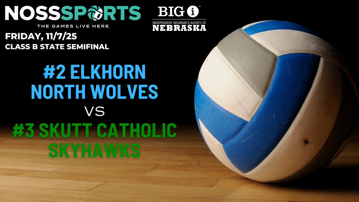 THREAD: State volleyball and football coverage plans for Friday, Nov. 7. Ladies first...
<a href="/VBConcordia/">OmahaConcordiaVB</a> vs. <a href="/HoldregeDusters/">Holdrege Public Schools</a> will air around 1pm on nossmedia.com/noss-sports and on our social media pages. <a href="/elknorth_vb/">Elkhorn North VB</a> vs. <a href="/SkuttCatholicVB/">Skutt Catholic VB</a> will air around 7pm ONLY on