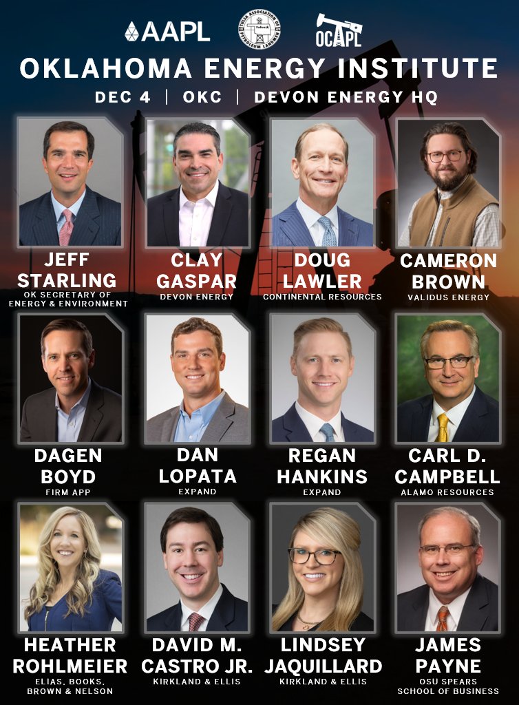 The Oklahoma Energy Institute's already stacked presenter lineup just got even better with more industry leaders added! Join us Dec. 4 in OKC — register before Nov. 14 to save! bit.ly/432A8Kn