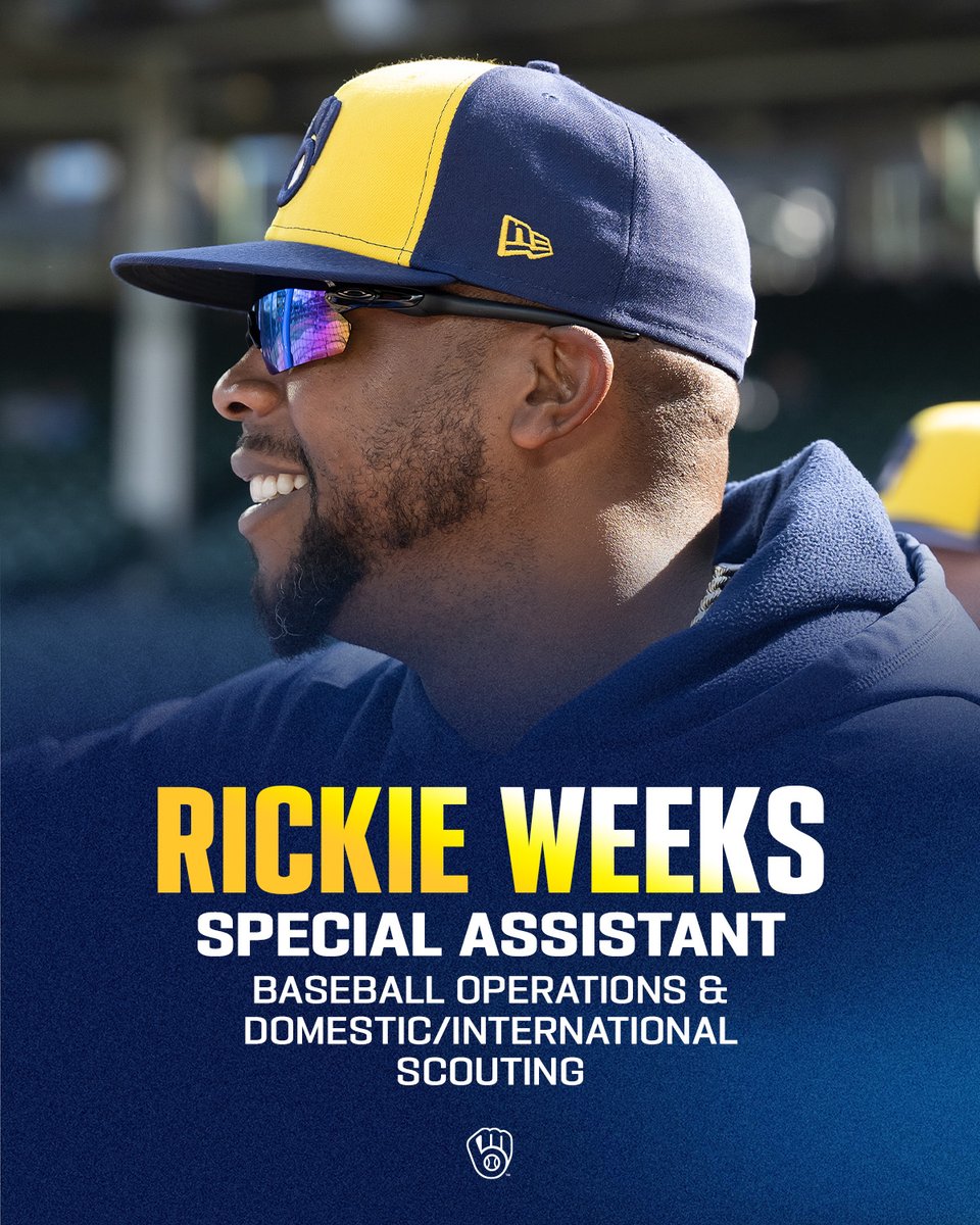 Rickie Weeks, who has served as Associate Manager over the last two seasons, will transition to the role of Special Assistant - Baseball Operations and Domestic/International Scouting

Full release: bit.ly/4p0nJ28