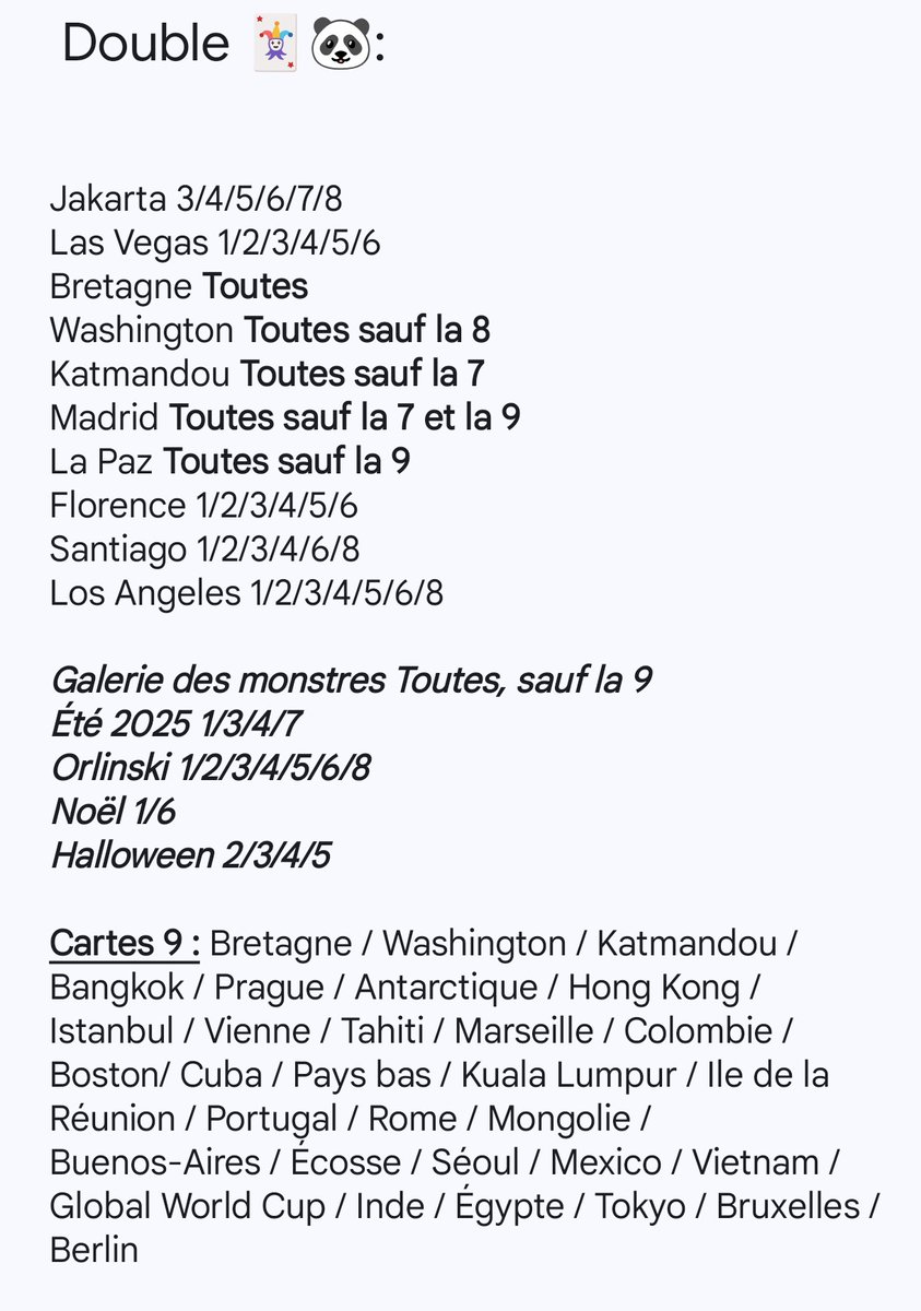 __Louns's tweet photo. @YaSko932OO @WeWardAppFr Bonsoir, qu'avez vous comme carte a me proposer ?
Je recherche Tallinn 2/3/4/6/7/8/9
Vegas 9 / St Valentin 9 / Halloween 9

#weward #wecard #wecards https://t.co/dTvax9eSpw