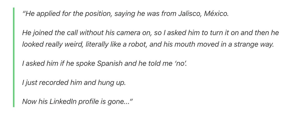 IntCyberDigest's tweet image. Sofia, a Talent Acquisition Specialist Bitso noted: