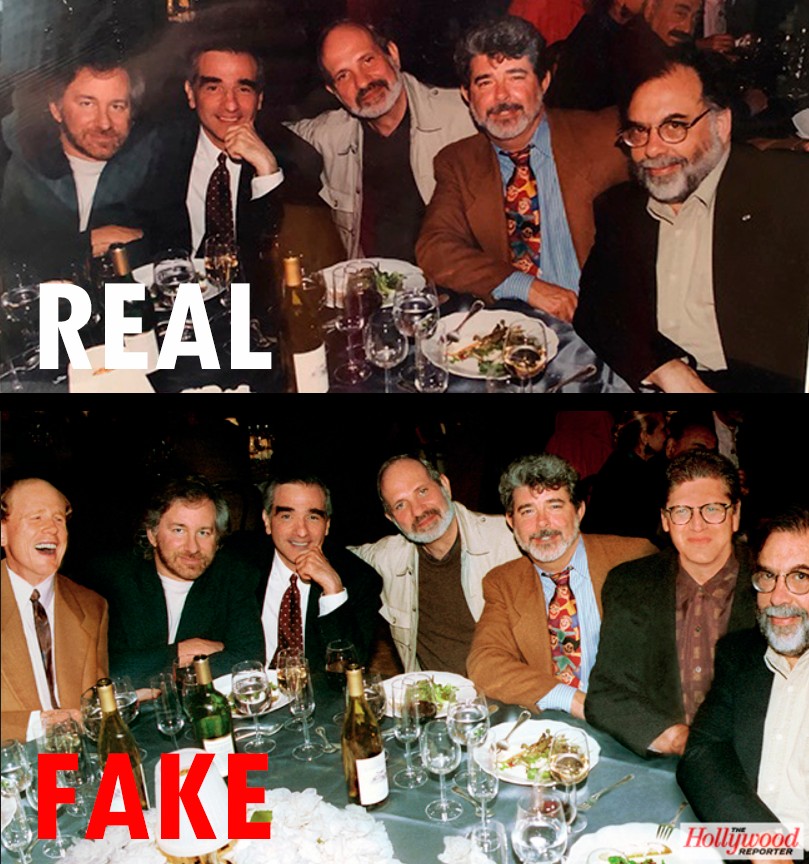 lanocheinter's tweet photo. @Gibboanxious Photo edited for years. Howard and Zemeckis were NEVER at that dinner. https://t.co/T3VYfnT7q9