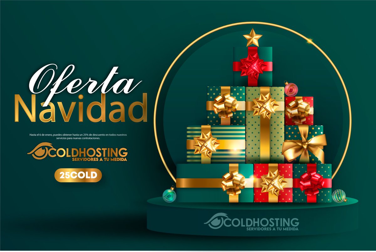 ColdHostingSL's tweet image. 🎄¡Oferta de Navidad en ColdHosting! 🎁 
25% de descuento en tu primer mes. 
Código: 25COLD
🎯 Válido hasta 6 de enero.
🌍 Infraestructura en España
🔐 Anti-DDos 15TB/s
🎮 Filtros para FiveM, Minecraft, y más
🚀 ¡No pierdas esta oportunidad! 🌐
#vps #fivem #dedicados #españa