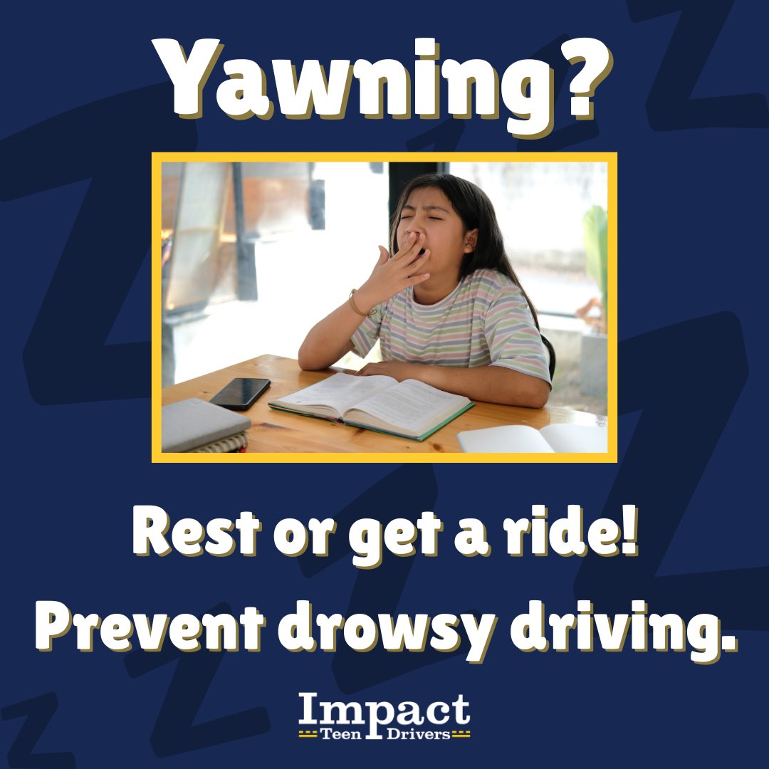 impactdrivers's tweet image. Yawning? Rest or get a ride! Prevent drowsy driving.

#DrowsyDriving #DrowsyDrivingAwareness #DriveAlert #DriveSafe